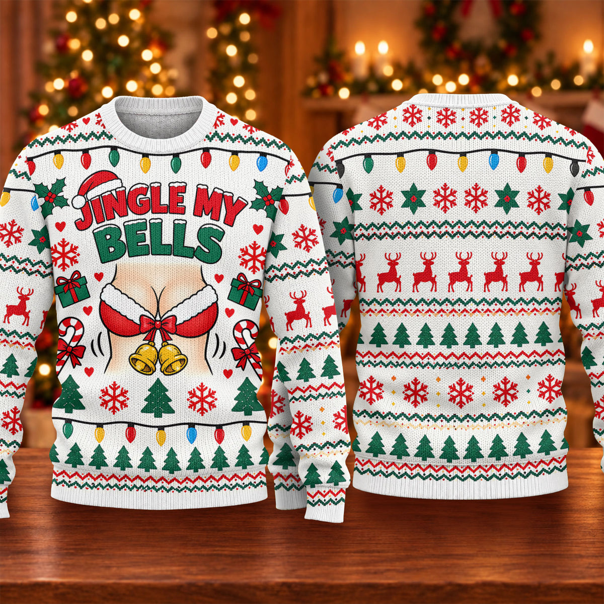 Jingle My Bells Busty Bells Ugly Christmas Sweater, Golf Lover Gifts, Funny Xmas Gift