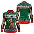 Oh Snap Gingerbread Christmas Golf Shirt, Golf Gifts For Women, Ladies Golf Tops