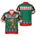 Oh Snap Gingerbread Christmas Golf Shirt, Mens Holiday Golf Shirts, Golf Polo For Men