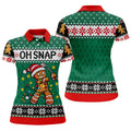 Oh Snap Gingerbread Christmas Golf Shirt, Golf Gifts For Women, Ladies Golf Tops