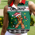 Oh Snap Gingerbread Christmas Golf Shirt, Golf Gifts For Women, Ladies Golf Tops