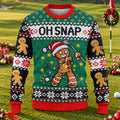 Oh Snap Gingerbread Ugly Christmas Sweater, Holiday Party Sweater, Ugly Sweater Party