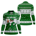Green Jacket Santa Beer Christmas Golf Shirt, Golf Shirts For Women, Womens Golf Tops