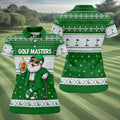 Green Jacket Santa Beer Christmas Golf Shirt, Golf Shirts For Women, Womens Golf Tops