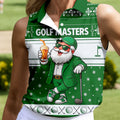 Green Jacket Santa Beer Christmas Golf Shirt, Golf Shirts For Women, Womens Golf Tops