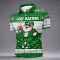 Green Jacket Santa Beer Christmas Golf Shirt, Golf Shirts For Men, Golf Polo For Men