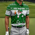 Green Jacket Santa Beer Christmas Golf Shirt, Golf Shirts For Men, Golf Polo For Men
