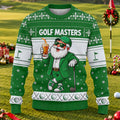 Green Jacket Santa Beer Ugly Christmas Sweater, Christmas Golf Gift, Golf Lover Gifts