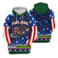 Fore Jesus Eagle Flag Christmas Golf Shirt, Womens Golf Clothing, Womens Golf Apparel
