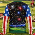 Eagle Santa Golf Cart Ugly Christmas Sweater, Funny Christmas Outfit, Funny Xmas Gift