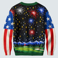 Eagle Santa Golf Cart Ugly Christmas Sweater, Funny Christmas Outfit, Funny Xmas Gift