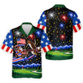 Eagle Santa Golf Cart Christmas Golf Shirt, Golf Polo For Men, Funny Mens Golf Shirts