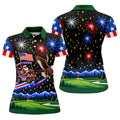 Eagle Santa Golf Cart Christmas Golf Shirt, Ladies Golf Shirts, Golf Shirts For Women