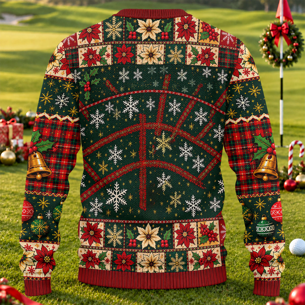 Fore Jesus Santa Hat Ugly Christmas Sweater, Christmas Sweater Gift, Golf Lover Gifts