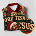 Fore Jesus Santa Hat Christmas Golf Shirt, Golf Shirts For Women, Womens Golf Shirts