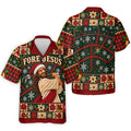 Fore Jesus Santa Hat Christmas Golf Shirt, Mens Golf Shirts, Mens Holiday Golf Shirts