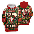 Sleigh All Day Santa Christmas Golf Shirt, Womens Golf Clothing, Golf Gifts For Women