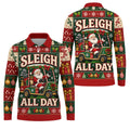 Sleigh All Day Santa Christmas Golf Shirt, Golf Gifts For Men, Funny Mens Golf Shirts