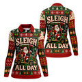 Sleigh All Day Santa Christmas Golf Shirt, Womens Golf Clothing, Golf Gifts For Women