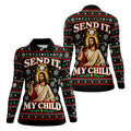 Send It Golf Halo Jesus Christmas Golf Shirt, Ladies Golf Tops, Womens Golf Clothing