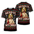 Send It Golf Halo Jesus Christmas Golf Shirt, Ladies Golf Tops, Womens Golf Clothing