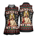 Send It Golf Halo Jesus Christmas Golf Shirt, Ladies Golf Tops, Womens Golf Clothing