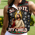 Send It Golf Halo Jesus Christmas Golf Shirt, Ladies Golf Tops, Womens Golf Clothing