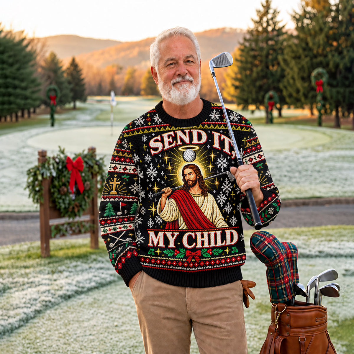 Send It My Child Jesus Ugly Christmas Sweater, Christmas Gifts, Holiday Party Sweater