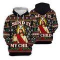 Send It My Child Jesus Christmas Golf Shirt, Ladies Golf Apparel, Womens Golf Apparel
