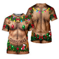 Hairy Chest Ornaments Christmas Golf Shirt, Ladies Golf Apparel, Womens Golf Clothing