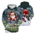 Santa Peeking Golf Green Christmas Golf Shirt, Golf Gifts For Women, Womens Golf Tops