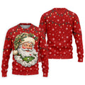 Camo Hat Santa Face Christmas Golf Shirt, Mens Holiday Golf Shirts, Mens Golf Apparel