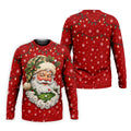 Camo Hat Santa Face Christmas Golf Shirt, Mens Holiday Golf Shirts, Mens Golf Apparel