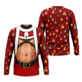 Santa Belly Harness Vest Christmas Golf Shirt, Golf Shirts For Men, Golf Polo For Men