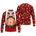 Santa Belly Harness Vest Christmas Golf Shirt, Golf Shirts For Men, Golf Polo For Men