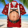 Santa Belly Harness Vest Christmas Golf Shirt, Golf Shirts For Men, Golf Polo For Men