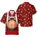 Santa Belly Harness Vest Christmas Golf Shirt, Golf Shirts For Men, Golf Polo For Men