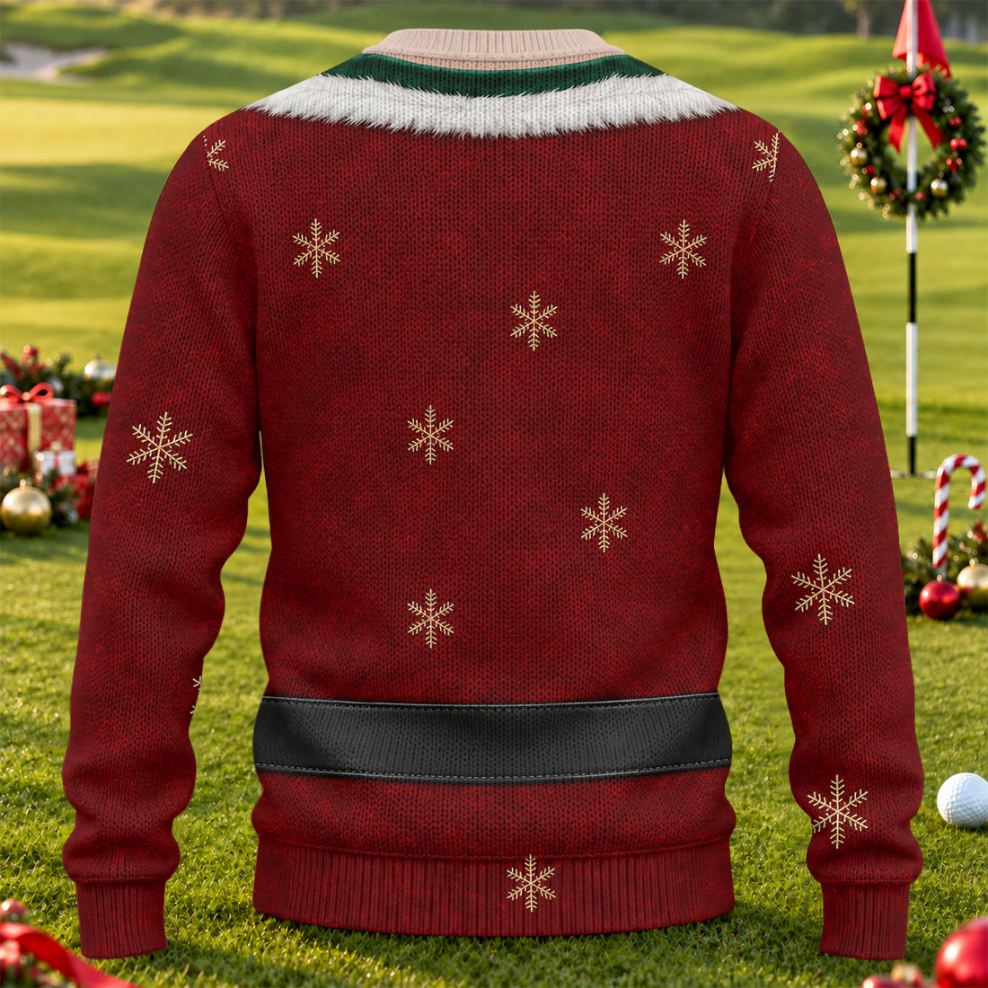 Santa Suit Tie Six Pack Ugly Christmas Sweater, Christmas Golf Gift, Golf Lover Gifts