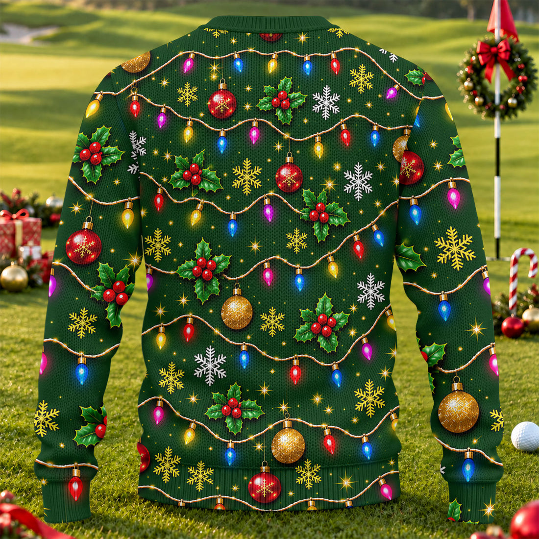 On The Naughty List Abs Ugly Christmas Sweater, Golf Lover Gifts, Funny Xmas Gift