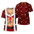 Merry Bikini Tattoo Santa Christmas Golf Shirt, Womens Golf Apparel, Ladies Golf Tops