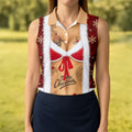 Merry Bikini Tattoo Santa Christmas Golf Shirt, Womens Golf Apparel, Ladies Golf Tops