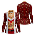 Merry Bikini Tattoo Santa Christmas Golf Shirt, Womens Golf Apparel, Ladies Golf Tops