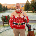 Busty Mrs Claus Red Bow Ugly Christmas Sweater, Ugly Sweater Party, Golf Lover Gifts