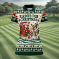 Birdies Santa Duck Sleigh Christmas Golf Shirt, Womens Golf Apparel, Ladies Golf Tops