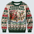 Birdies Santa Duck Sleigh Ugly Christmas Sweater, Golf Lover Gifts, Christmas Gifts
