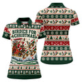 Birdies Santa Duck Sleigh Christmas Golf Shirt, Womens Golf Apparel, Ladies Golf Tops