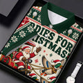 Birdies Santa Duck Sleigh Christmas Golf Shirt, Mens Golf Shirts, Mens Golf Apparel