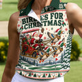 Birdies Santa Duck Sleigh Christmas Golf Shirt, Womens Golf Apparel, Ladies Golf Tops