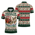 Birdies Santa Duck Sleigh Christmas Golf Shirt, Mens Golf Shirts, Mens Golf Apparel