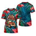Santa Gift Golf Cart Christmas Golf Shirt, Golf Shirts For Women, Womens Golf Apparel